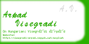 arpad visegradi business card